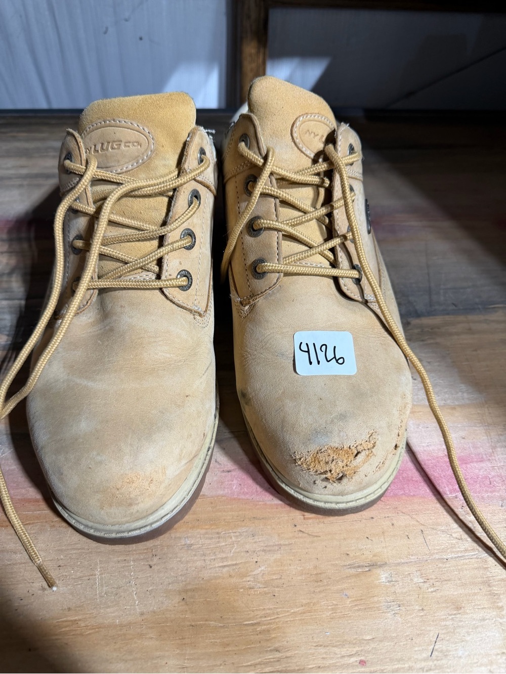 #4126-Men's Tan Work Boots - Durable Lace-Up Comfort